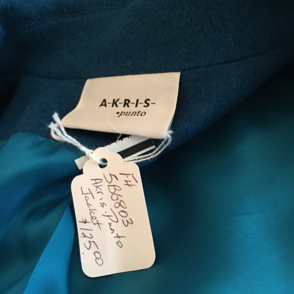 Akris Punto Teal Blue Jacket - Picture 9 of 13